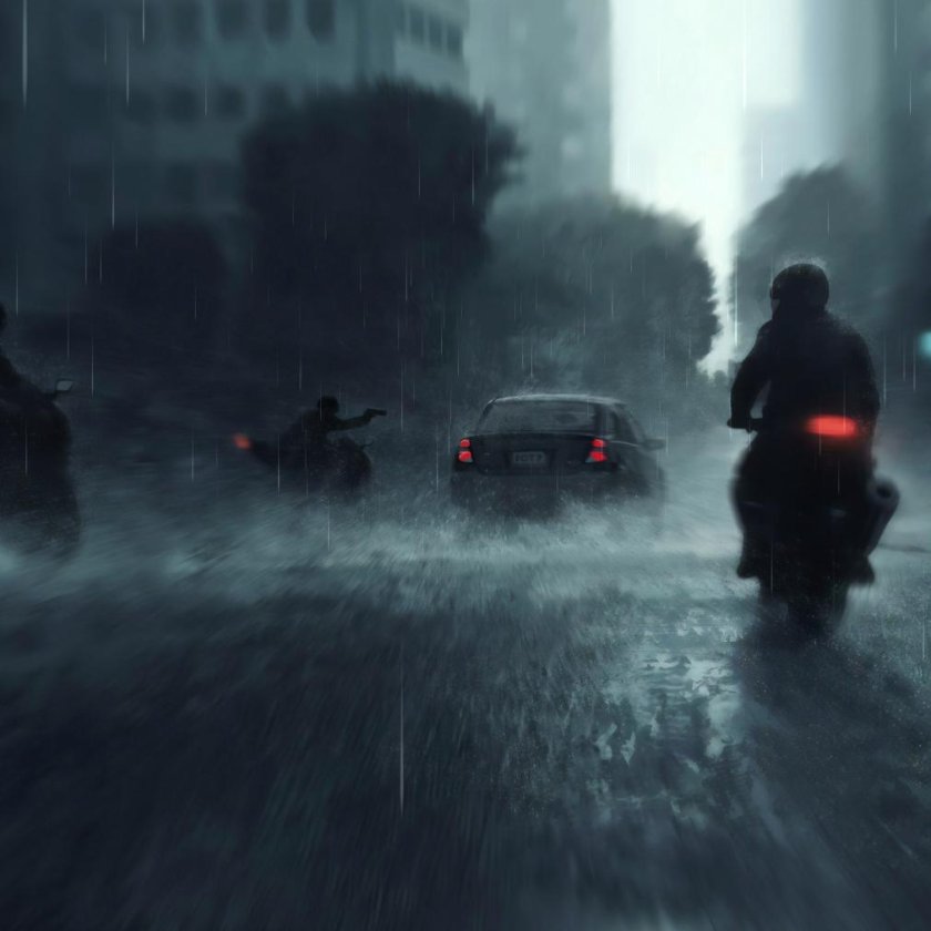 Под дождем арт