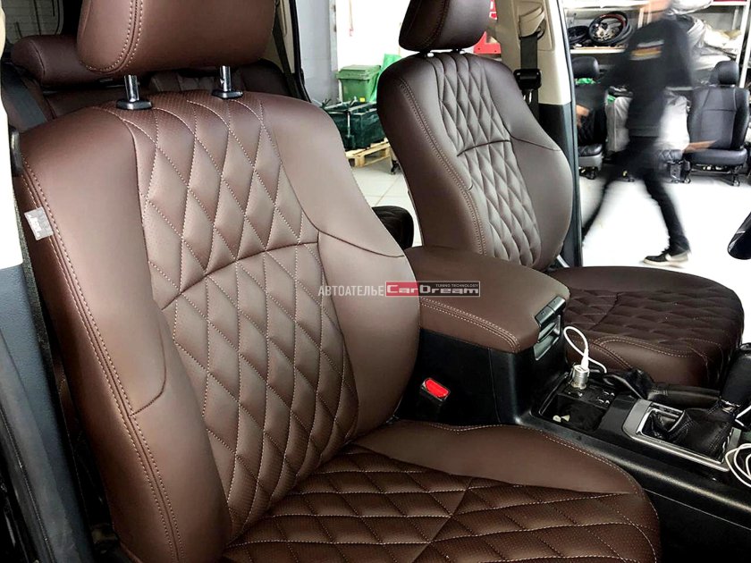 Салон Прадо 150 в кожу