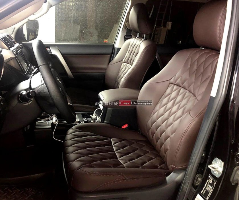 Салон Прадо 150 в кожу