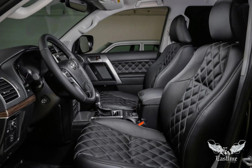 Prado 120 черный салон