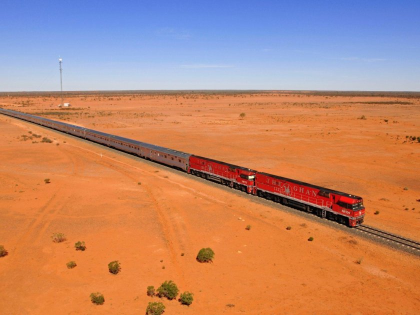 Поезд the Ghan Аделаида-Дарвин