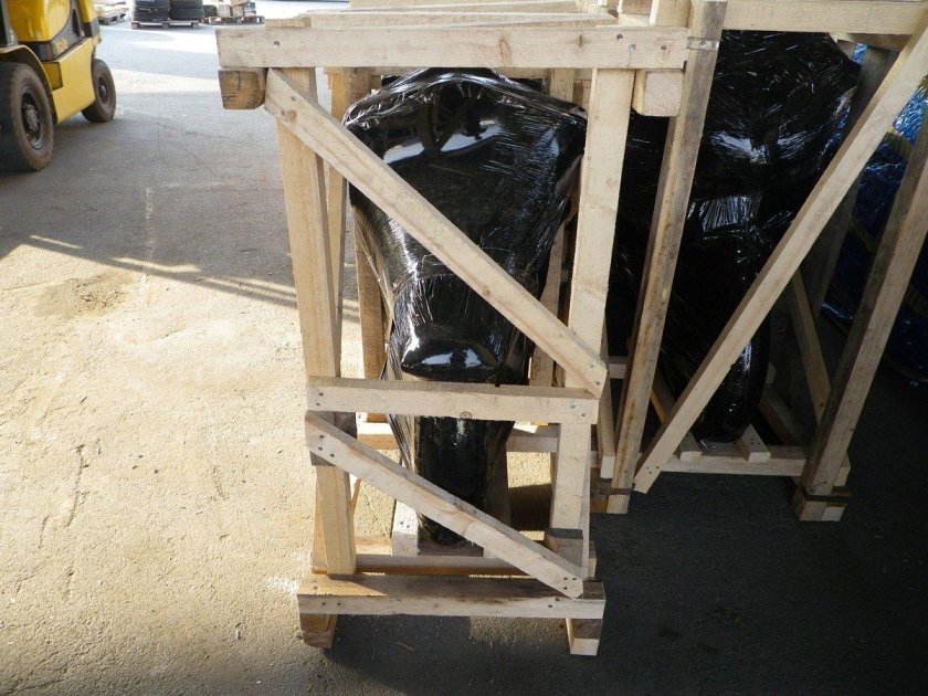 Упаковка мотоцикла в обрешетке