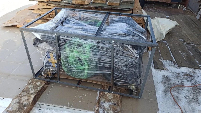 Упаковка мотоцикла в обрешетке