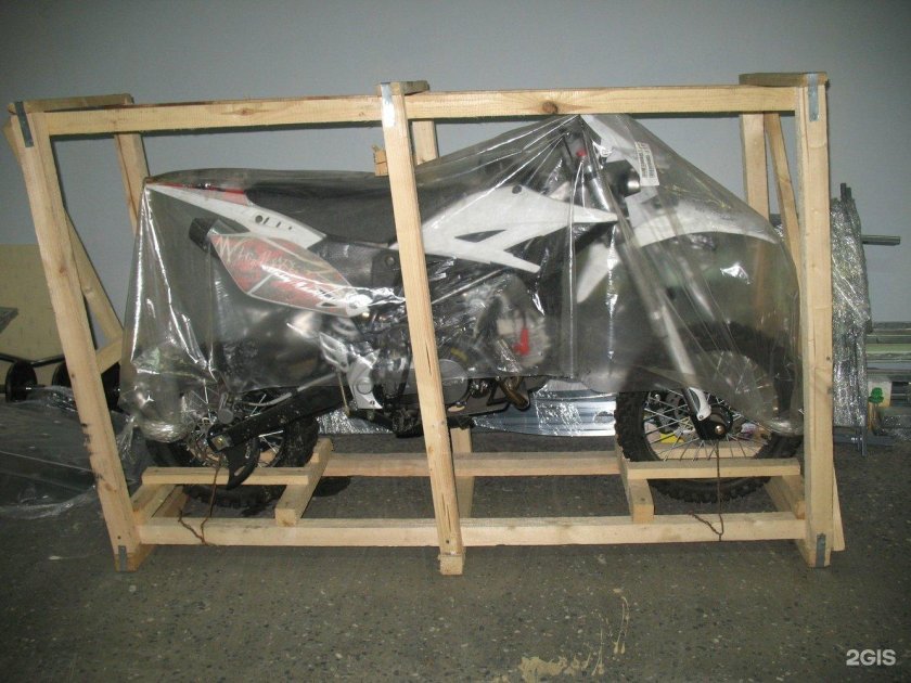 Упаковка мотоцикла в обрешетке