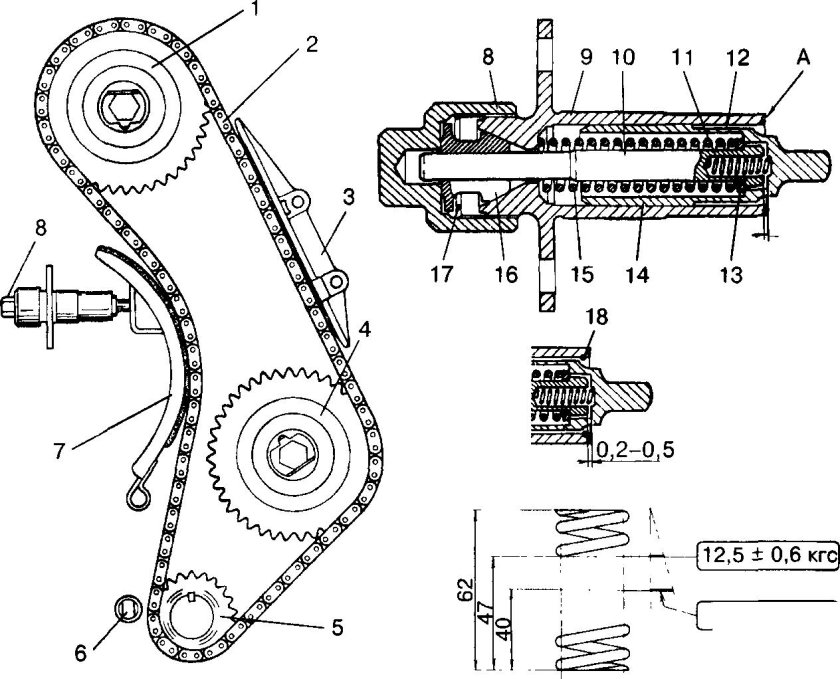 Цепной привод грм ваз 2107