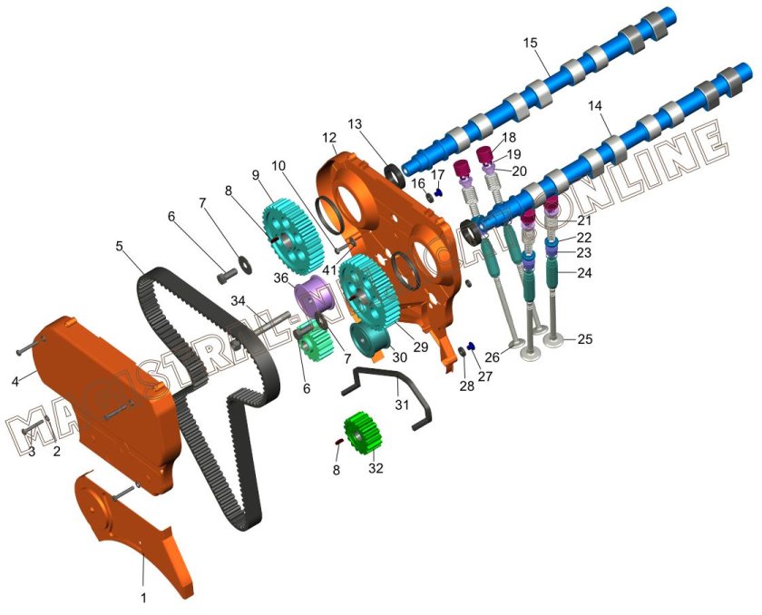 Газораспределительный механизм ВАЗ 2112