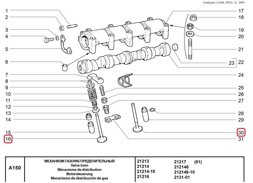 Газораспределительный механизм ВАЗ 2105