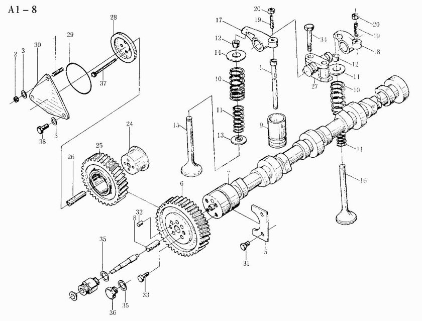 Механизм ГРМ ман 2866