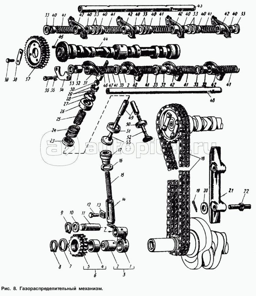 Механизм ГРМ АЗЛК-2140