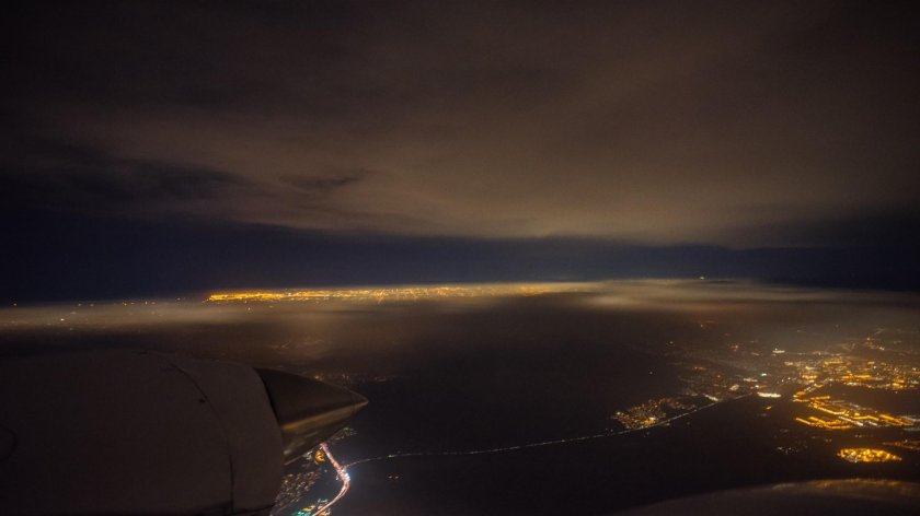 Красивый вид из самолета