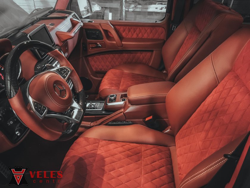 Гелендваген g 63 салон красный