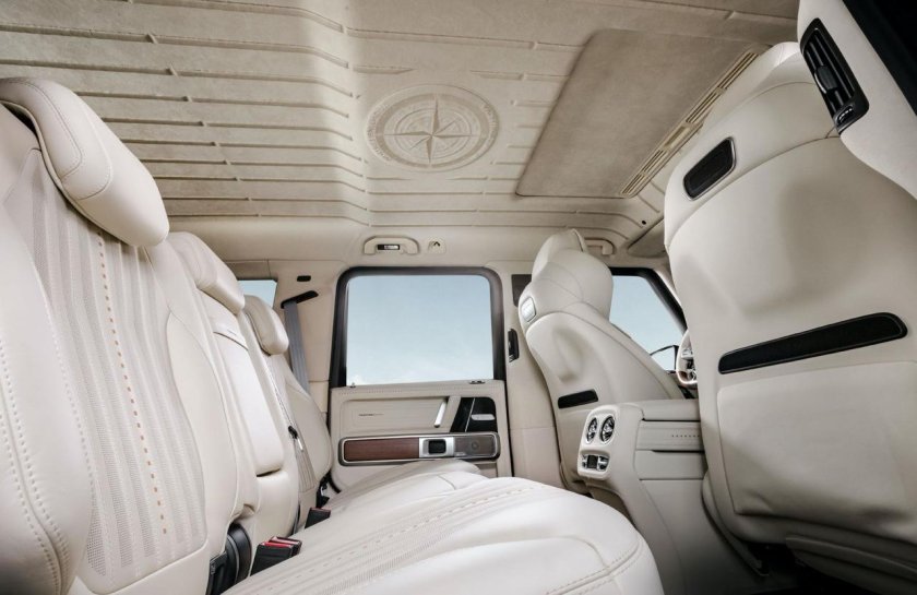 Mercedes g63 AMG белый салон