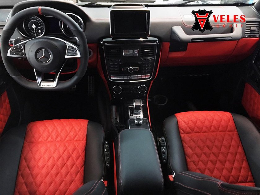 Гелендваген g 63 салон красный