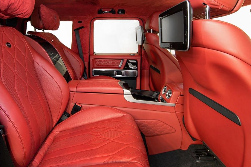 Мерседес Бенц g63 красный салон