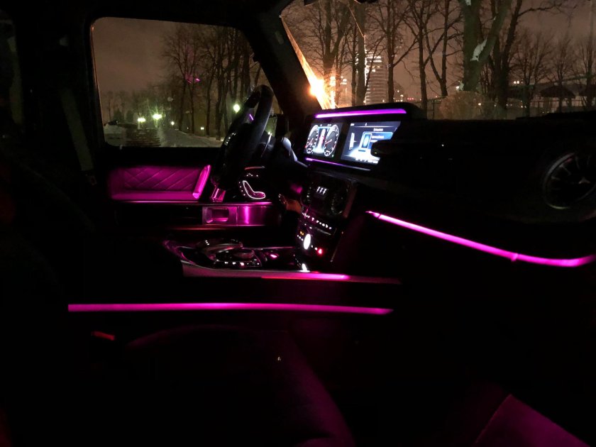 Mercedes g 63 AMG подсветка салона