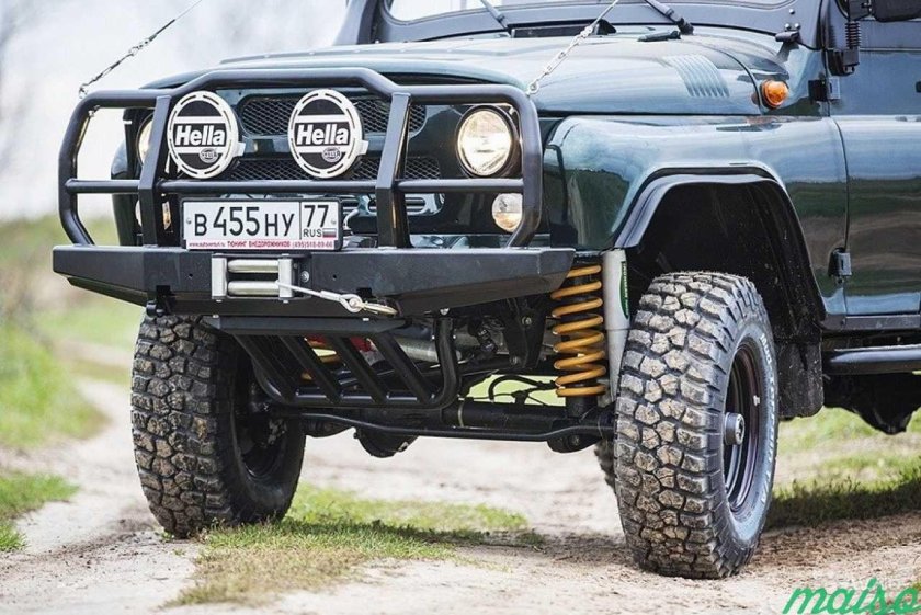 Передний силовой бампер риф на УАЗ Хантер