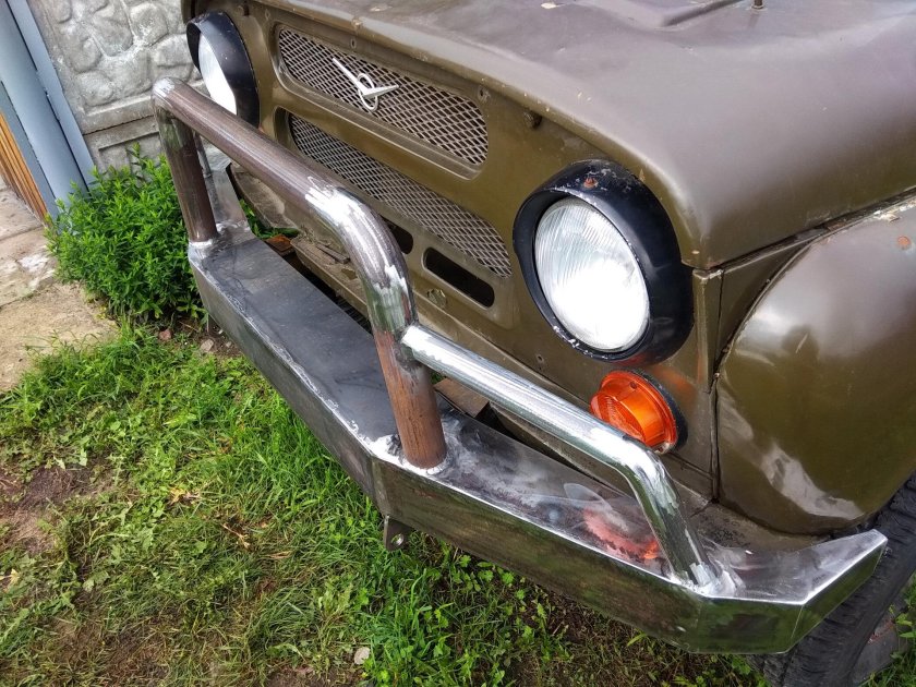 Бампер из швеллера на УАЗ 469