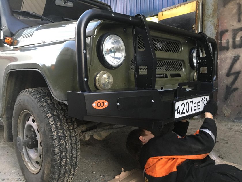 Силовой бампер OJ УАЗ Хантер