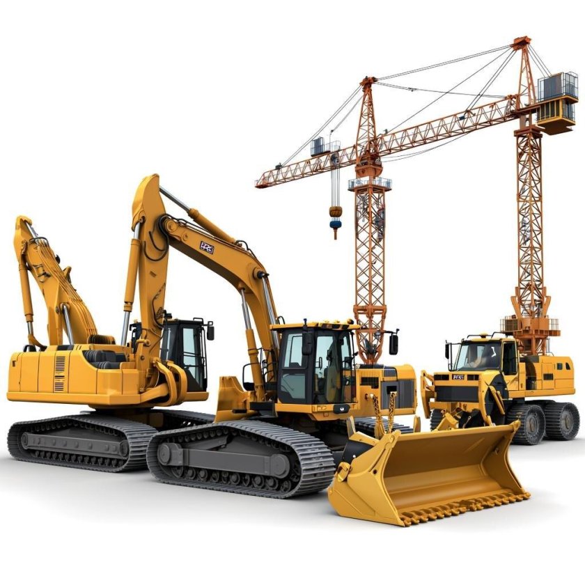 Экскаватор желтый