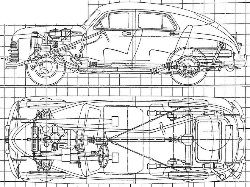 ГАЗ м20 победа чертежи