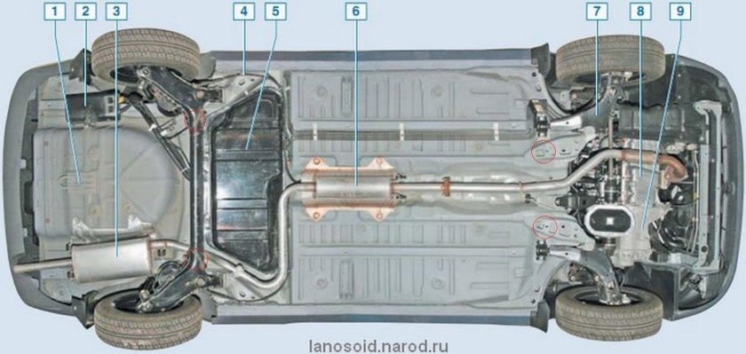 Днище Шевроле Ланос 1.5