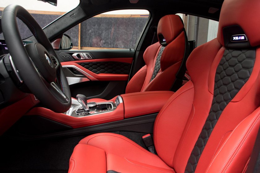 BMW x6 красный салон