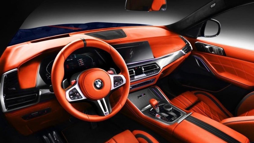 Оранжевый салон БМВ