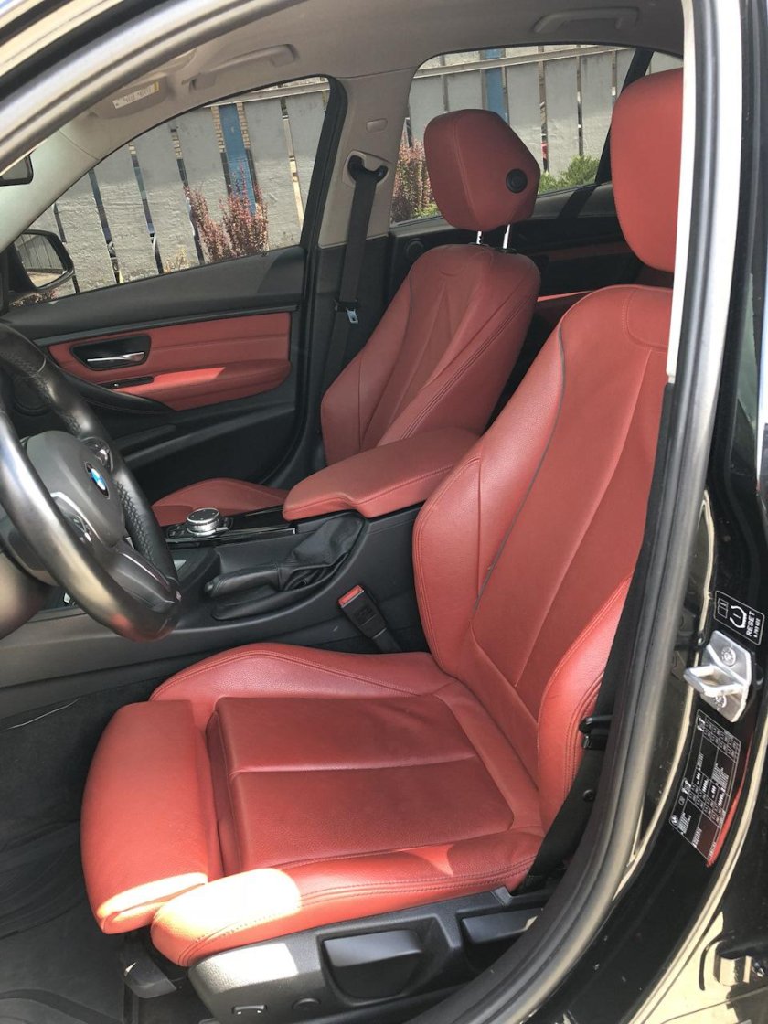 BMW f30 красный салон