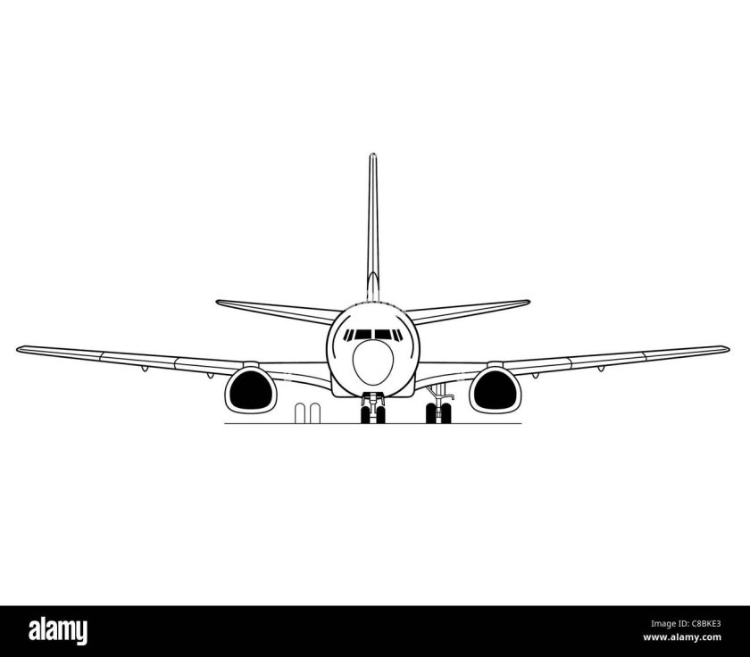 Boeing 737-800 вид спереди