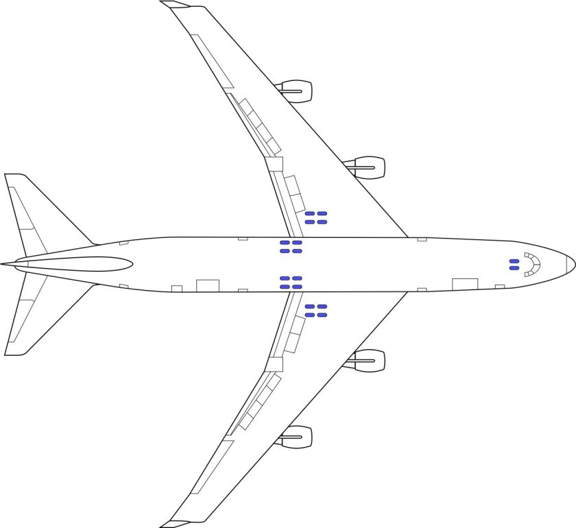 Чертеж самолета Боинг 747