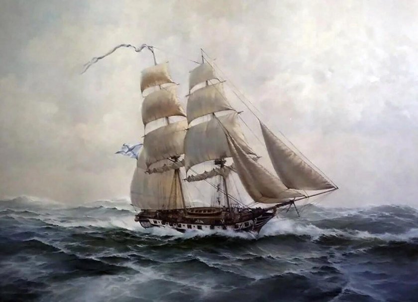 Бриг Меркурий Айвазовский