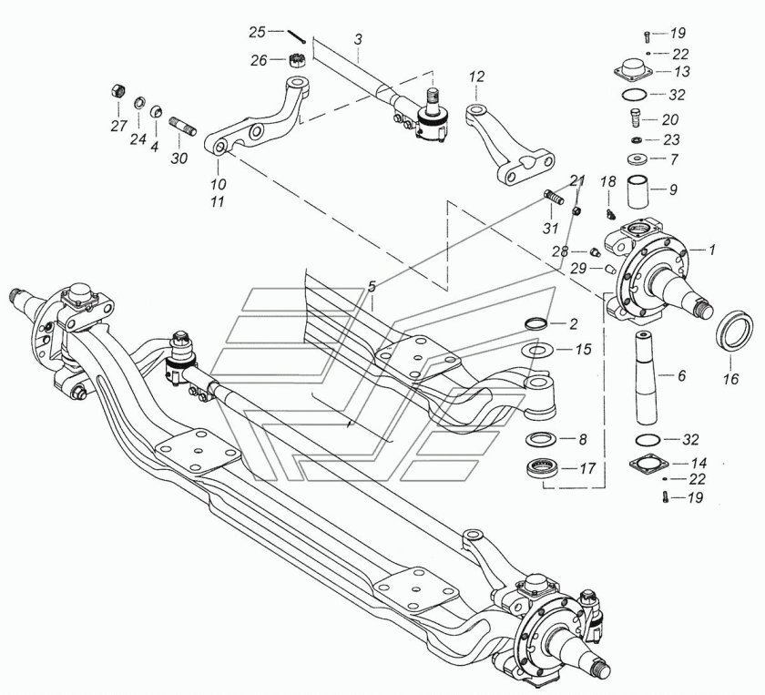 Шкворня КАМАЗ 65115 балка