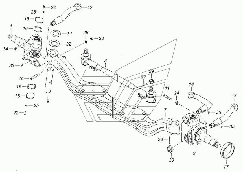 Передняя ось КАМАЗ 65115