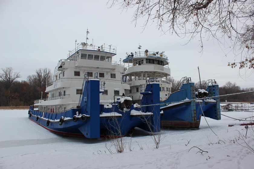 Теплоход буксир-толкач