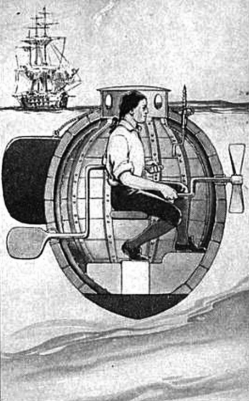 Боевая подводная лодка — Дэвид Бушнелл