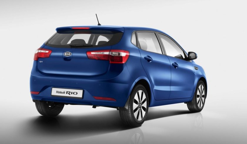 Киа Рио хэтчбек синий