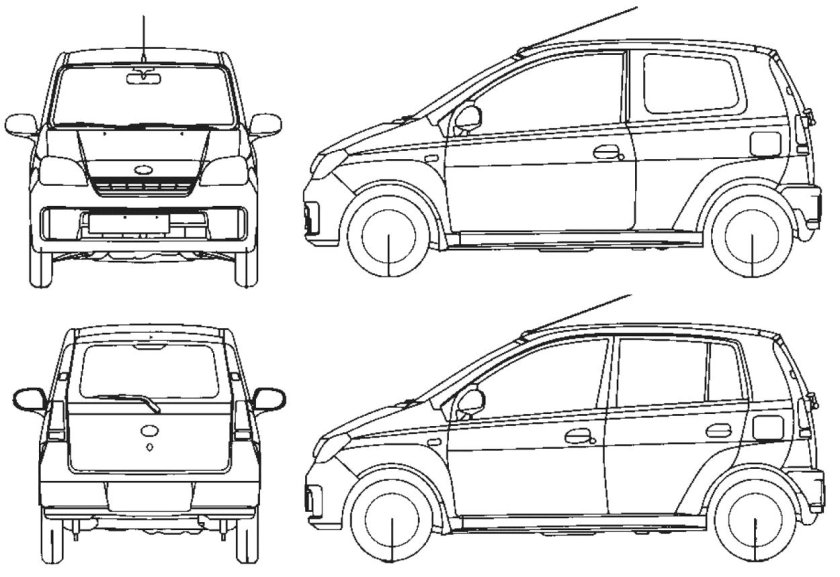 Daihatsu 1000 Blueprint
