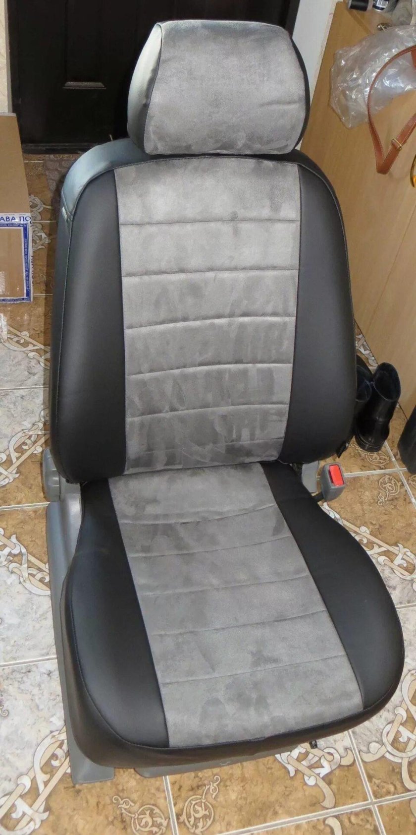 Чехлы автопилот алькантара темно серая