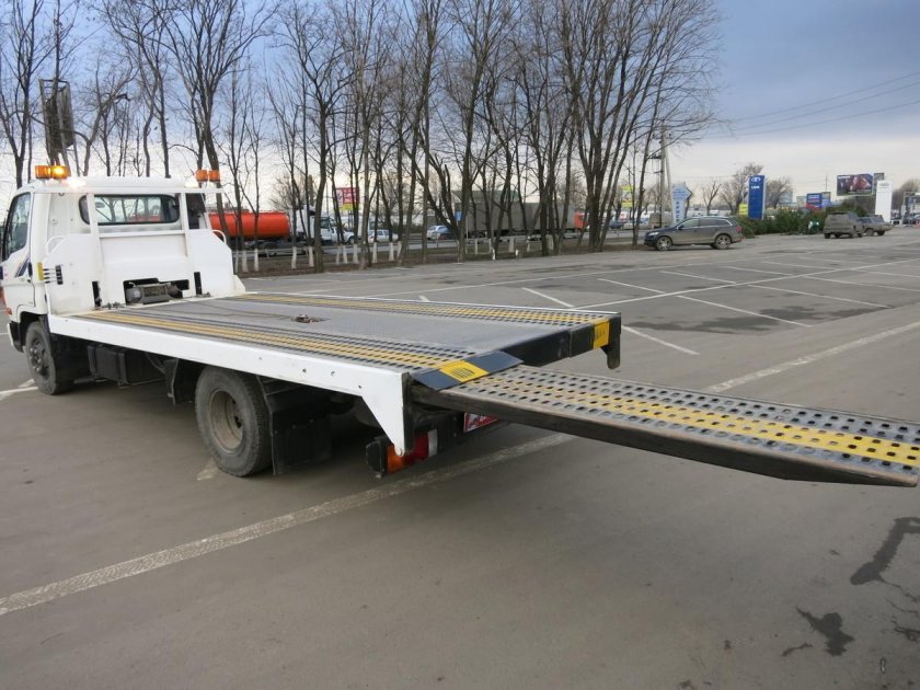 Эвакуатор хендай hd 78 со сдвижной платформой