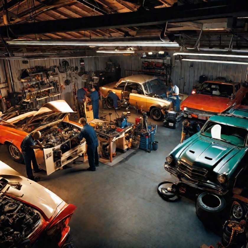 Интерьер автомастерской