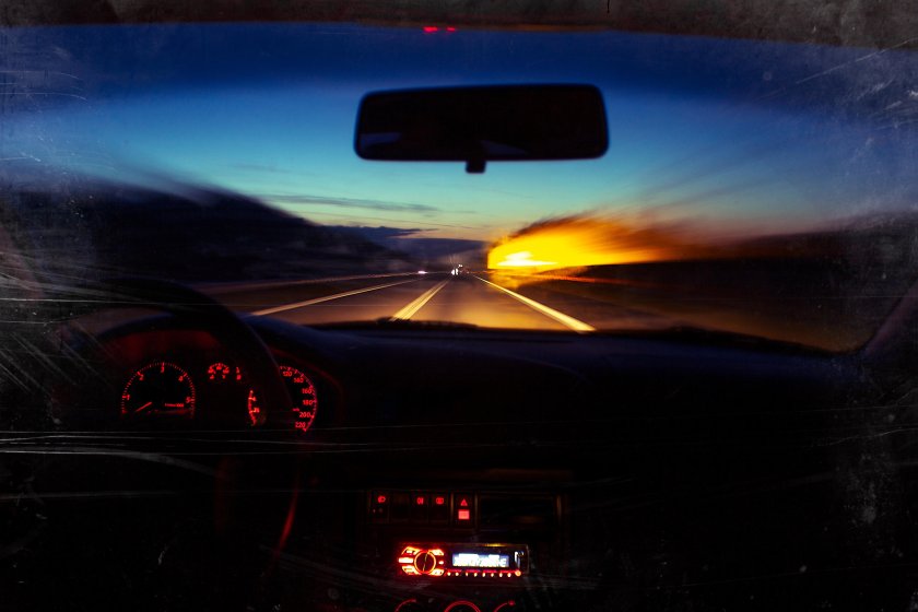 Красивый вид из машины