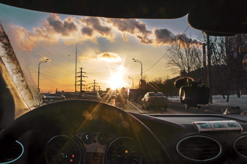 Красивый вид из машины