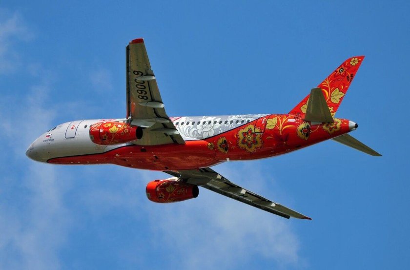 Суперджет Аэрофлот Хохлома