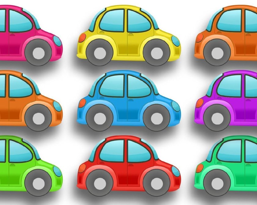 Цветные машинки