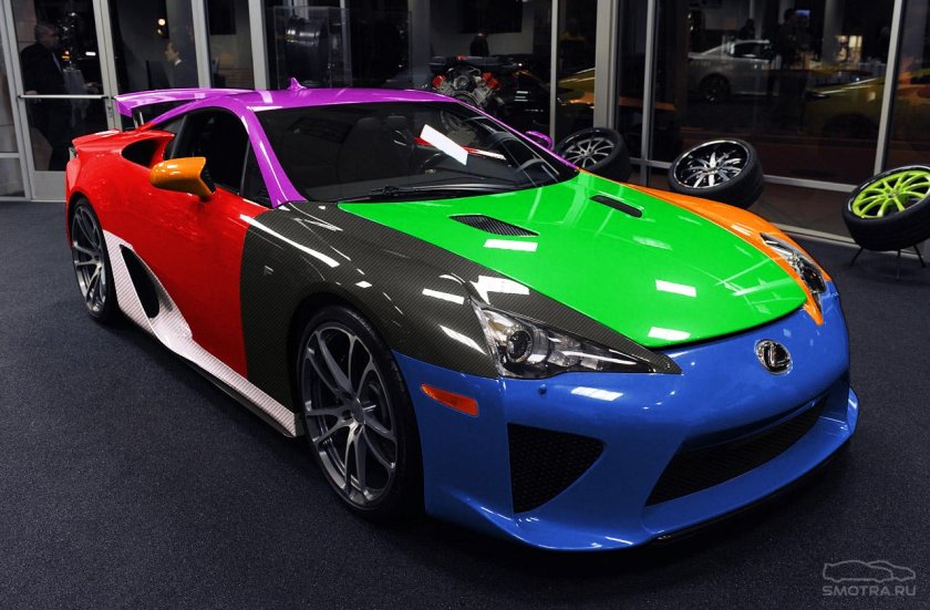 Разноцветные машины