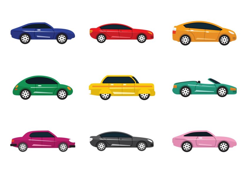 Машина сбоку флэт