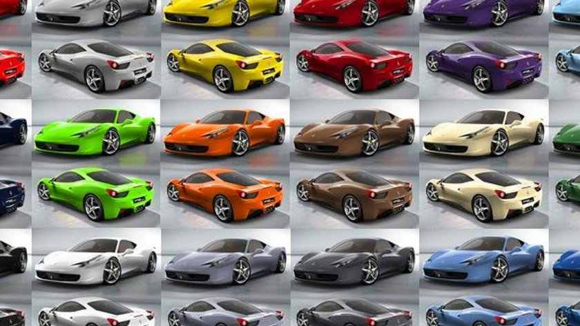 Цветовая палитра Феррари