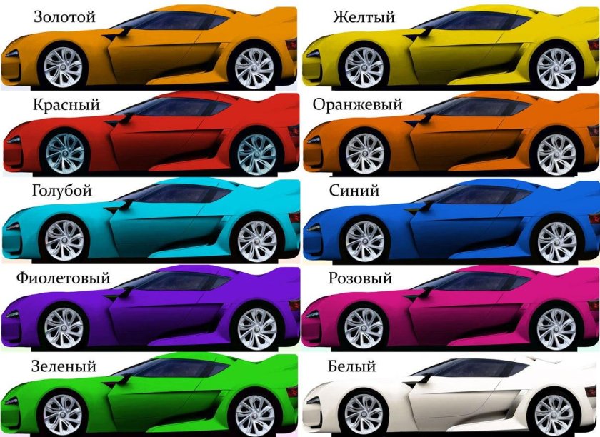 Машины разных цветов
