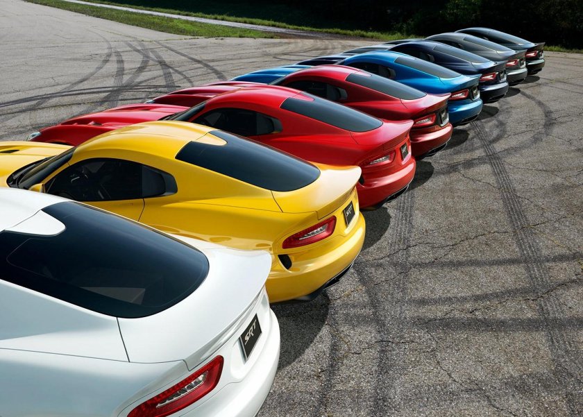 Додж вайпер желтый