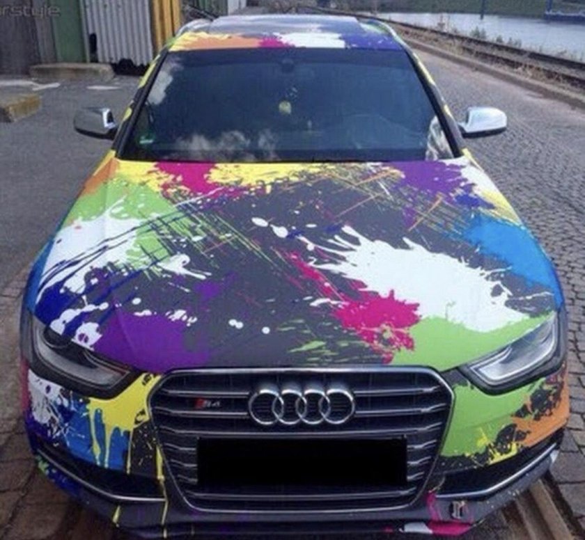 Необычная покраска машины